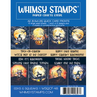 Whimsy Stamps Quick Card Fronts - Eeks And Squeaks 1
